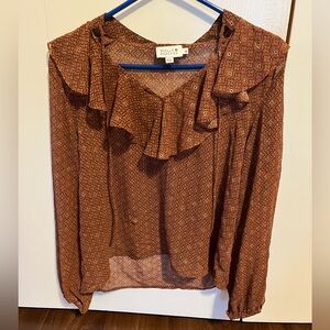 Brown boutique blouse
